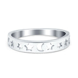 925 Sterling Silver Moon Star Ring Wholesale
