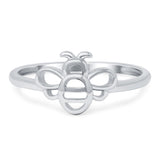 Bumblebee Band Oxidized Solid 925 Sterling Silver Thumb Ring (9mm)