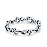 925 Sterling Silver Heart Knots Ring Wholesale