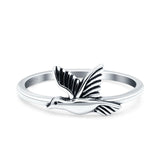 Bird-Band-Oxidized-Ring-Solid-925-Sterling-Silver-(8mm)