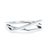 Geometric Oxidized Band Solid 925 Sterling Silver Thumb Ring (5.4mm)