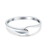 Snake Oxidized Band Solid 925 Sterling Silver Thumb Ring (5mm)
