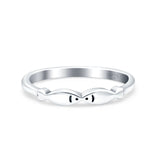 Fish Oxidized Band Solid 925 Sterling Silver Thumb Ring (3mm)