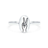 Peace Sign  Ring