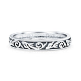 Braided Oxidized Band Solid 925 Sterling Silver Thumb Ring (3mm)