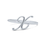 Initial X Alphabet Letter Name Monogram New Fashion Thumb Ring Band Ring