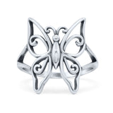 Beautiful Filigree Butterfly Designer Statement Fashionable Oxidized Band Thumb Ring