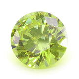 (Pack of 5) Round Simulated Lime CZ