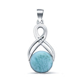 Larimar Celtic 925 Sterling Silver Charm Pendant