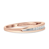 Diamond Stackable Wedding Band Half Eternity 10K Rose Gold 0.10ct Wholesale