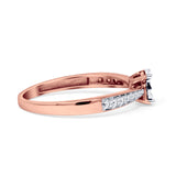 Halo Round Cluster Diamond Wedding Ring 10K Rose Gold 0.20ct Wholesale