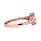 Art Deco Diamond Cushion Shape Ring 10K Rose Gold 0.22ct Wholesale