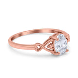 14K Rose Gold Oval Infinity Engagement Ring Cubic Zirconia Wholesale