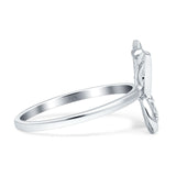 Butterfly Statement Thumb Ring 14K White Gold Wholesale