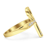 Ankh Cross Diamond Ring