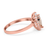 14K Rose Gold 2.00ct Teardrop Pear 9mmx7mm G SI Natural Morganite Diamond Engagement Wedding Ring Size 6.5