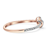 heart knot ring- Rose Gold