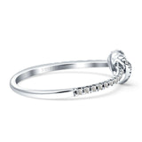 Heart Knot Ring- White Gold 