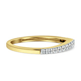 Diamond Stackable Wedding Band Half Eternity 14K Yellow Gold 0.16ct Wholesale