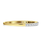 Minimalist Half Eternity Diamond Stackable Ring 14K Yellow Gold 0.21ct Wholesale