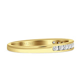 Diamond Half Eternity Ring Channel Set 14K Yellow Gold 0.25ct Wholesale
