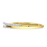 Diamond Solitaire Ring Round Statement 14K Yellow Gold 0.23ct Wholesale