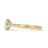 Cluster Diamond Ring 0.15ct Oval Shaped Natural 14K Yellow Gold Wholesale
