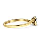 Halo Round And Baguette Diamond Wedding Ring 14K Yellow Gold 0.12ct Wholesale