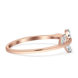 Leaf Diamond Statement Ring 14K Rose Gold 0.10ct Wholesale