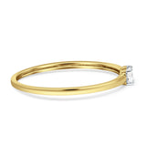 Diamond Solitaire Ring Princess Statement 14K Yellow Gold 0.08ct Wholesale