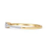 Half Eternity Cluster Ring Halo Natural Diamond 14K Yellow Gold Wholesale