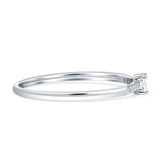 Princess Cut Diamond Ring Solitaire Accent 14K White Gold 0.10ct Wholesale