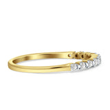 Half Eternity Diamond Petite Wedding Band 14K Yellow Gold 0.17ct Wholesale