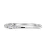 Half Eternity Marquise Band 2mm Round Natural Diamond 14K White Gold Wholesale