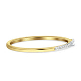 Diamond Baguette Ring Statement 14K Yellow Gold 0.10ct Wholesale