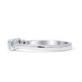 Half Eternity Round & Baguette Natural Diamond Band 3.5mm 14K White Gold Wholesale