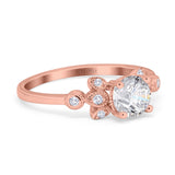 14K Rose Gold Halo Round GIA Certified 6.5mm D VS1 1.01ct Lab Grown CVD Diamond Engagement Wedding Ring Size 6.5