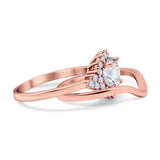 14K Rose Gold Two Piece Halo Round GIA Certified 6.5mm D VS1 1.01ct Lab Grown CVD Diamond Engagement Wedding Ring Size 6.5