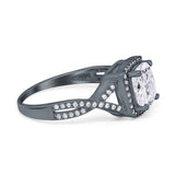 14K Black Gold Cushion Infinity Shank 8mm I VVS2 GIA Certified 2.01ct Lab Grown CVD Diamond Engagement Wedding Ring
