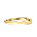 14K Yellow Gold Ladies Wedding Band Engagement Ring Size 7
