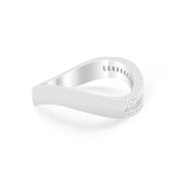 Curved Thumb Ring Baguette Eternity Round Simulated CZ 925 Sterling Silver