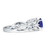 Floral Ring Round Infinity Marquise Blue Sapphire CZ 925 Sterling Silver Wholesale