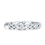 Celtic Style Intertwisted Trinity Wedding Band Solid 925 Sterling Silver Wholesale