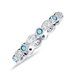 Full Eternity Stackable Band 2.6mm Tarquise Cubic Zirconia 925 Sterling Silver Wholesale