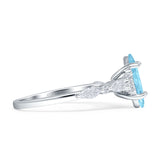 Art Deco Marquise Vintage Style Aquamarine CZ Ring 925 Sterling Silver wholesale