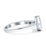 Bezel Set Hidden Halo Round Engagement Ring Cubic Zirconia 925 Sterling Silver Wholesale