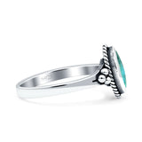 Vintage Style Marquise New Design Thumb Ring Statement Fashion Simulated Turquoise 925 Sterling Silver