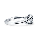 Infinity Celtic Ring Oxidized Band Solid 925 Sterling Silver Thumb Ring (6mm)
