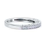 14K White Gold 0.23ct Round 2mm G SI Ladies Eternity Diamond Engagement Wedding Band Ring Size 6.5