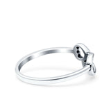 Stethoscope Oxidized Band Solid 925 Sterling Silver Thumb Ring (7mm)